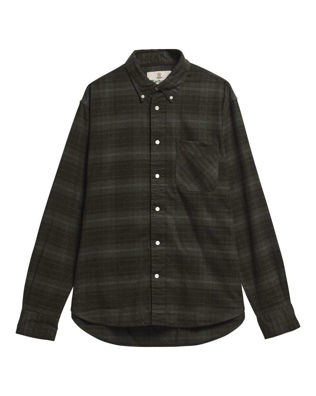 Barbour Black Dunoon Tartan Cotton Long-Sleeve Shirt for men