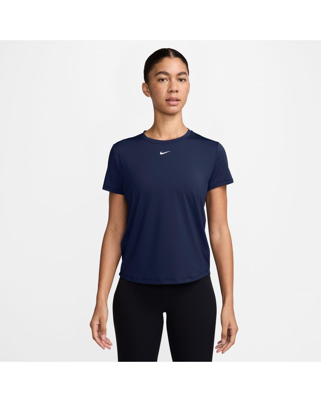 Nike Blue Dri-Fit One Standard Fit Short-Sleeve Top
