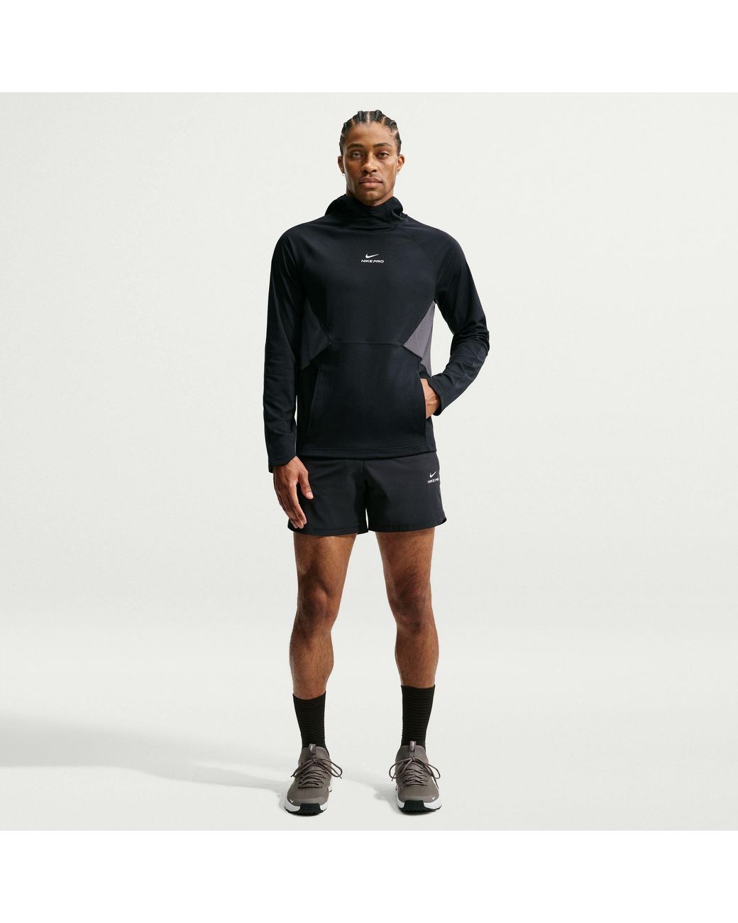 Nike Black Pro Midlayer Dri-Fit Hoodie for men