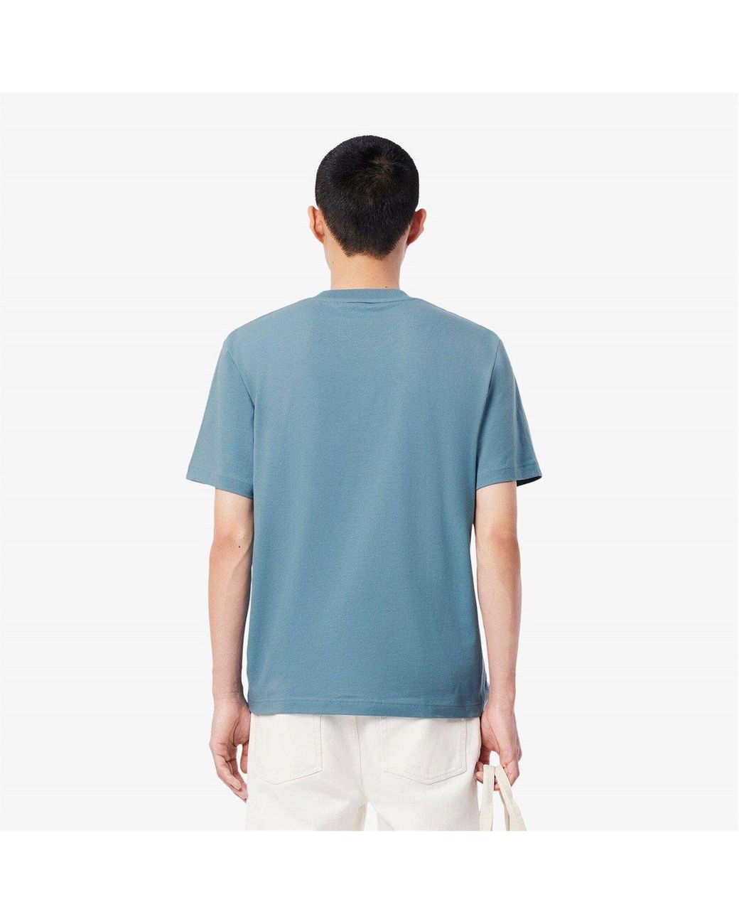 Lacoste Blue Regular Fit Small Logo T-Shirt for men
