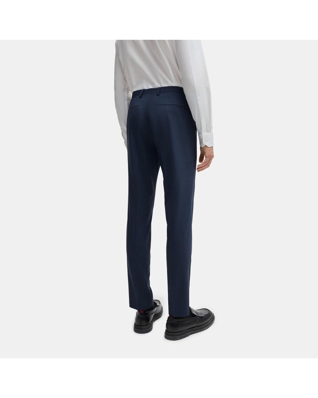 HUGO Blue Hesten232X Straight Leg Trousers for men
