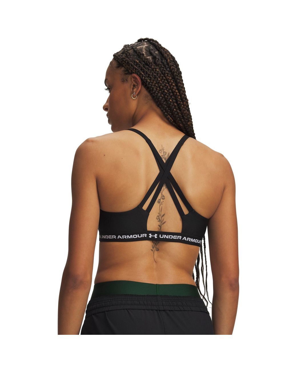 Under Armour Black Crossback Low Strappy Sports Bra Ultimate