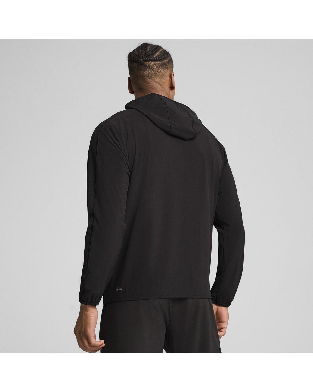 PUMA Black Flex Woven Tracksuit Top for men