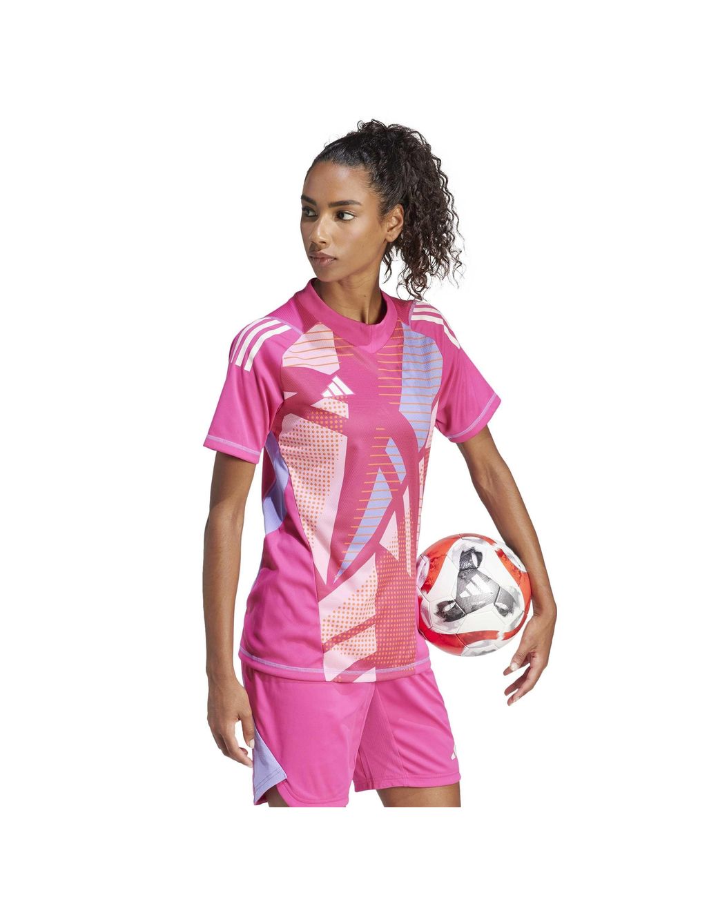 Adidas Pink Tiro 24 Pro Short Sleeve Goalkeeper Jersey