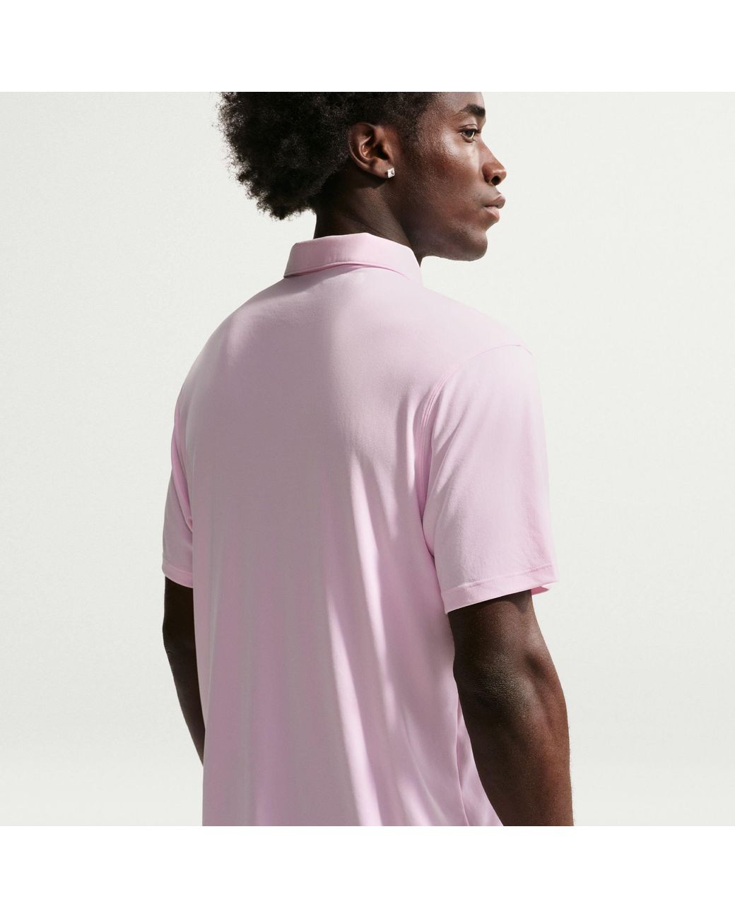 Nike Pink Short Sleeve Performance Polo Shirt for men
