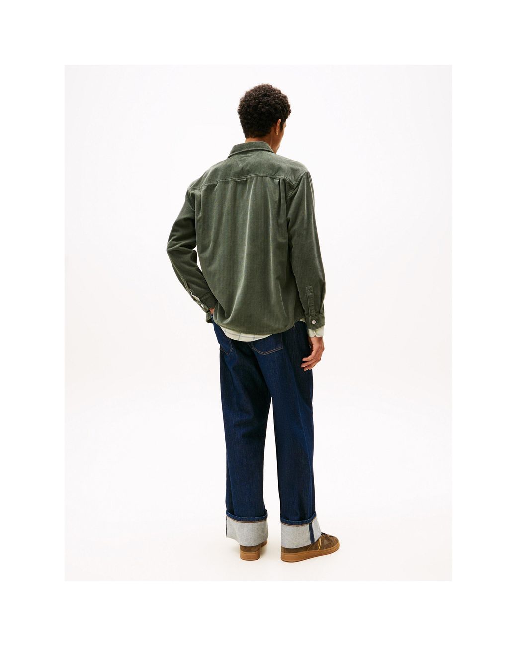 Tommy Hilfiger Green Cord Relaxed Fit Overshirt for men