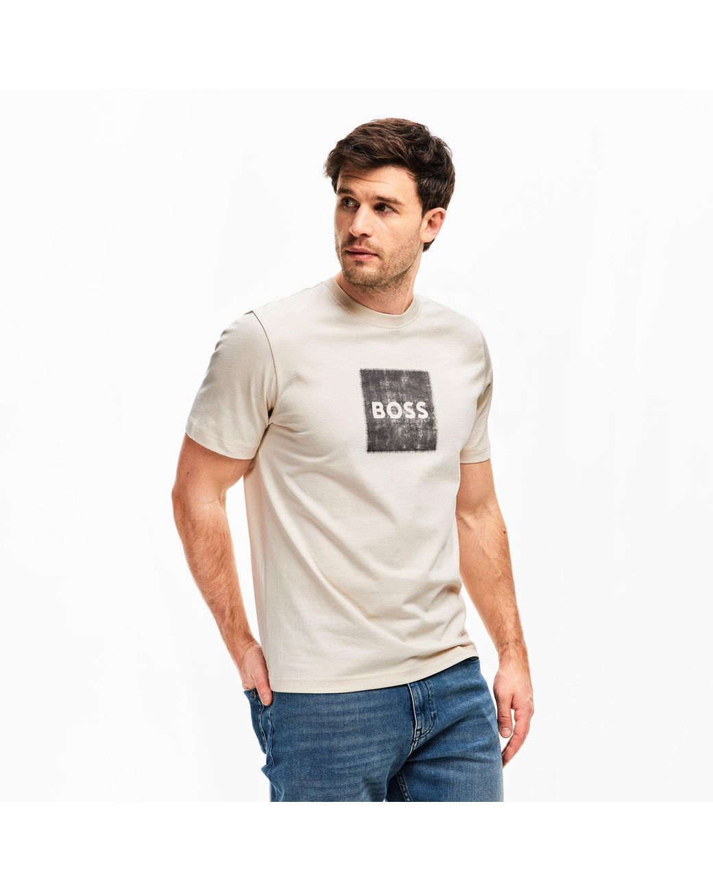 Boss White Te Stitch 10260136 01 for men