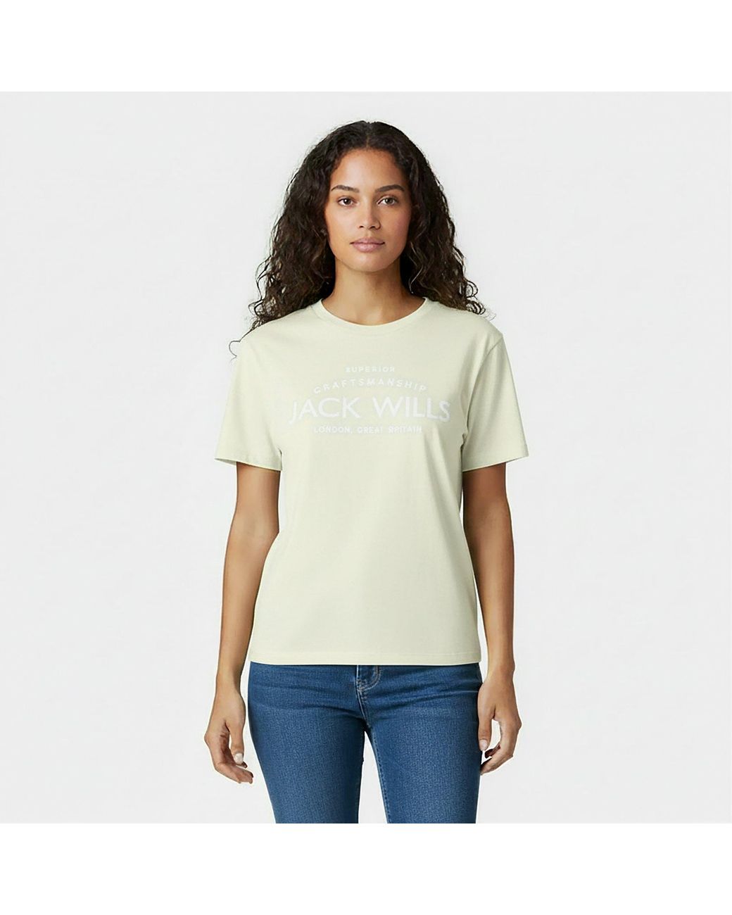 Jack Wills White Forstal Boyfriend T-Shirt Ladies