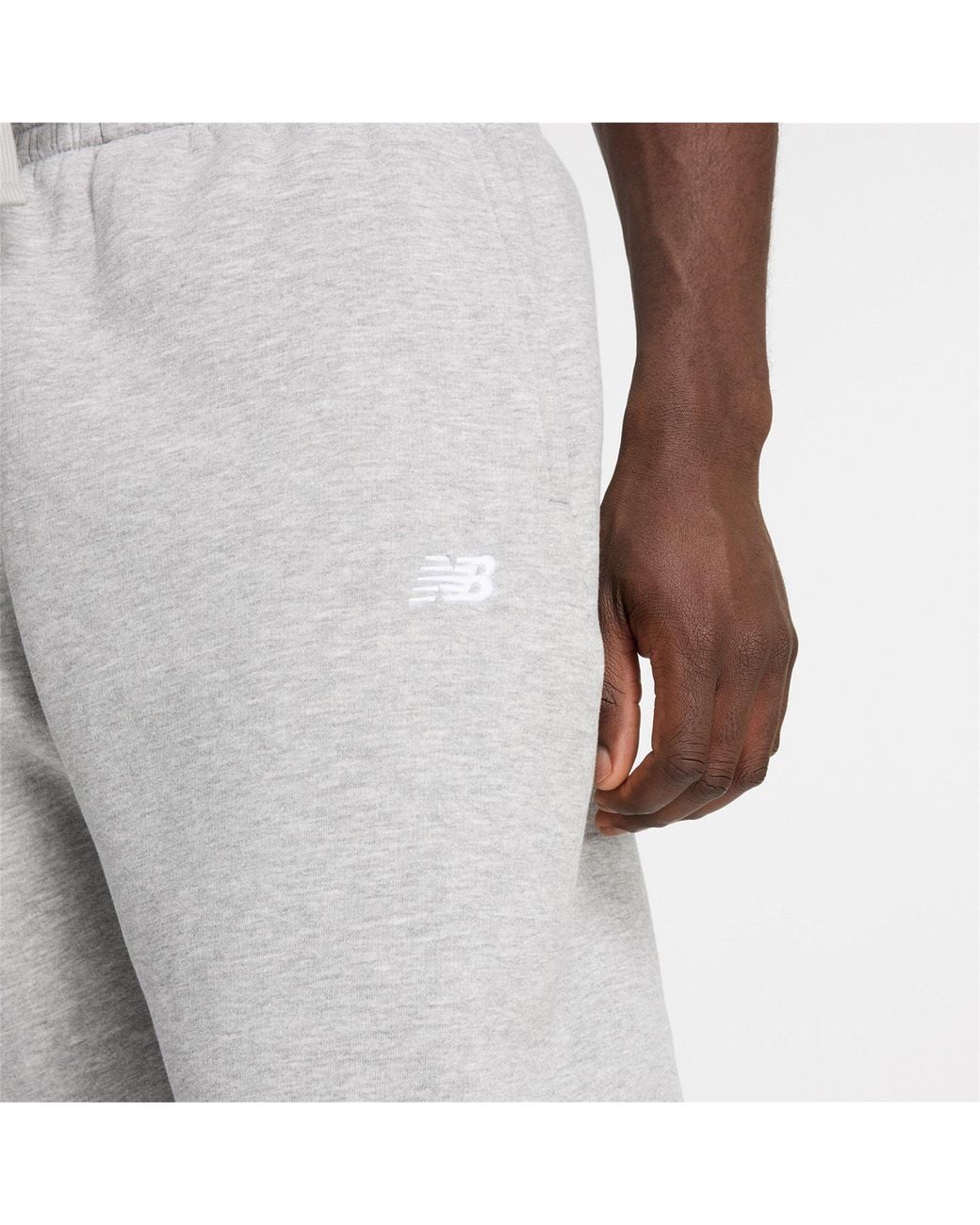 New Balance Gray Closed Hem Fleece Joggers for men