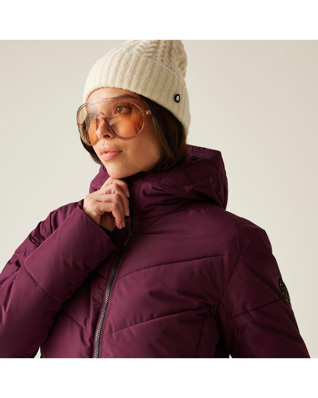 Dare 2b Purple Striking V Ared 15/15 High Warmth Padding Swarovski Crystal Insulated Waterproof Jacket