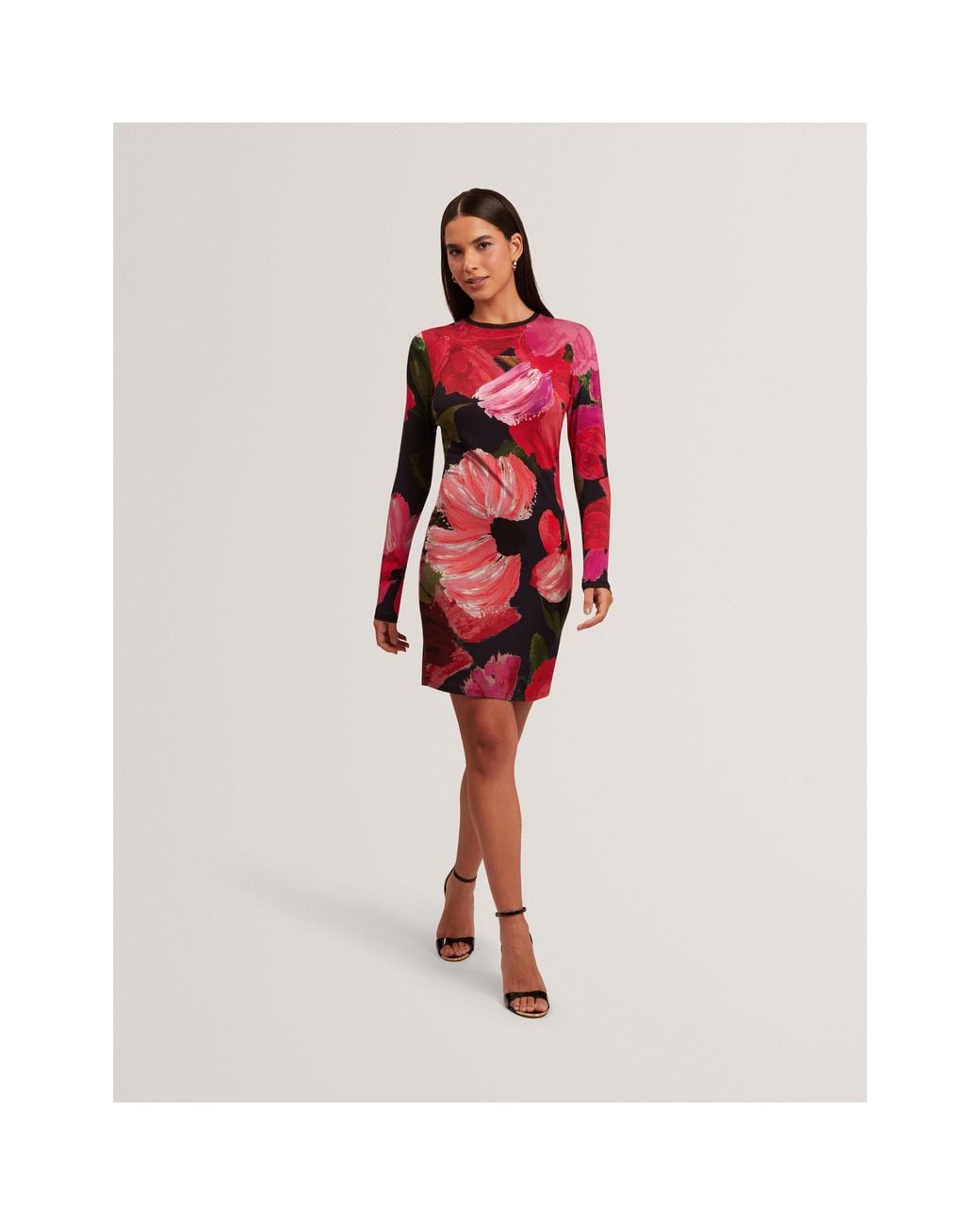 Ted Baker Red Ted Ls Mini Dress Ld71