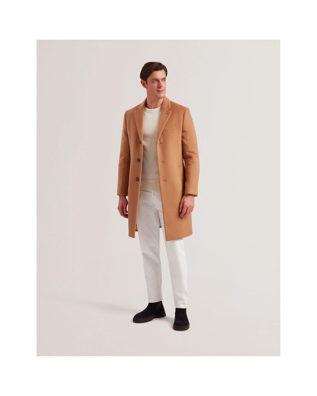 Ted Baker Brown City Overcoat for men