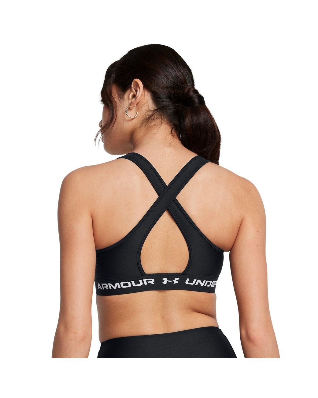 Under Armour Black Crossback Medium Impact Sports Bra