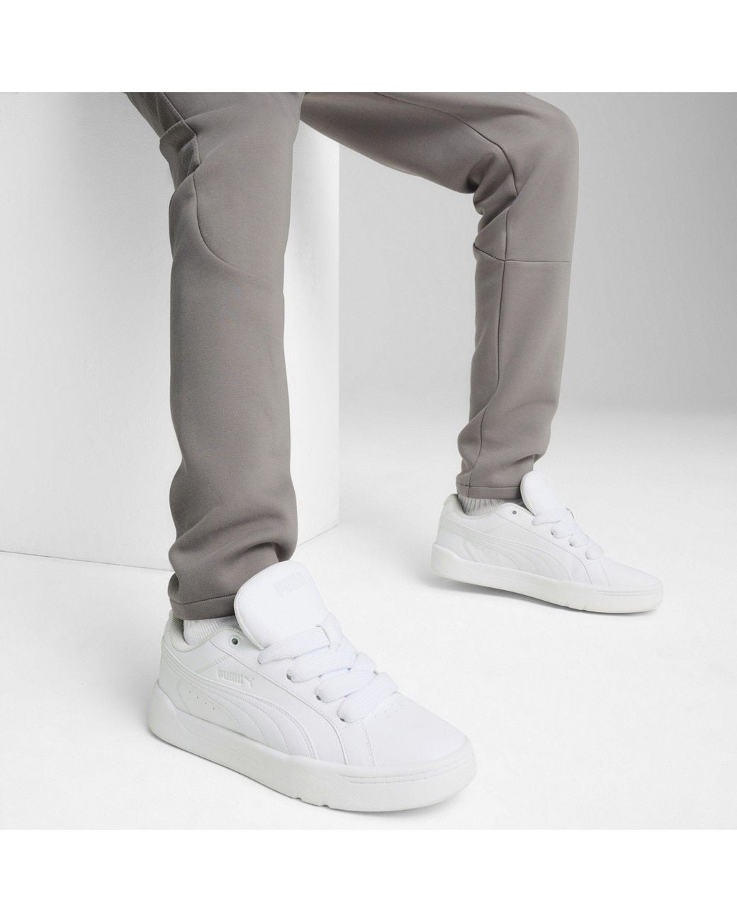 PUMA Gray Evostripe Pants Dk Op Joggers for men