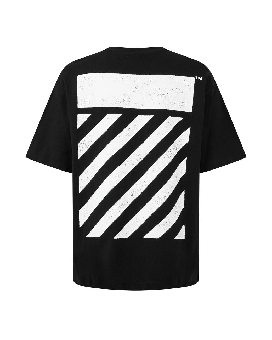 L/AB Off White Black Diag Cotton Short-Sleeve Crew-Neck Oversized-Fit T-Shirt for men