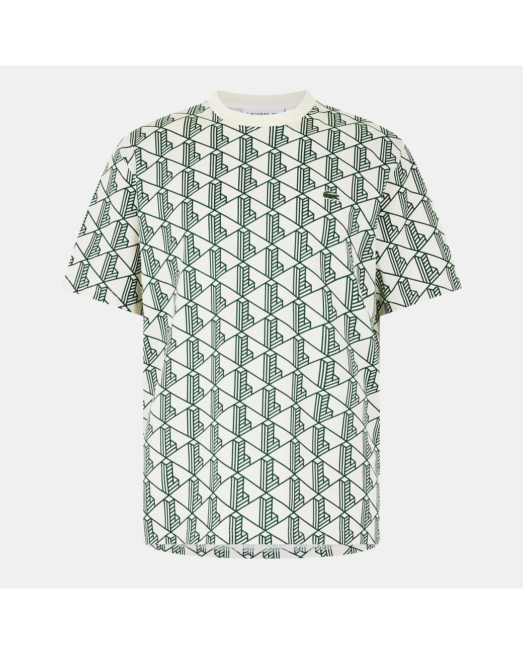 Lacoste Green All Over Print Mono T-Shirt for men