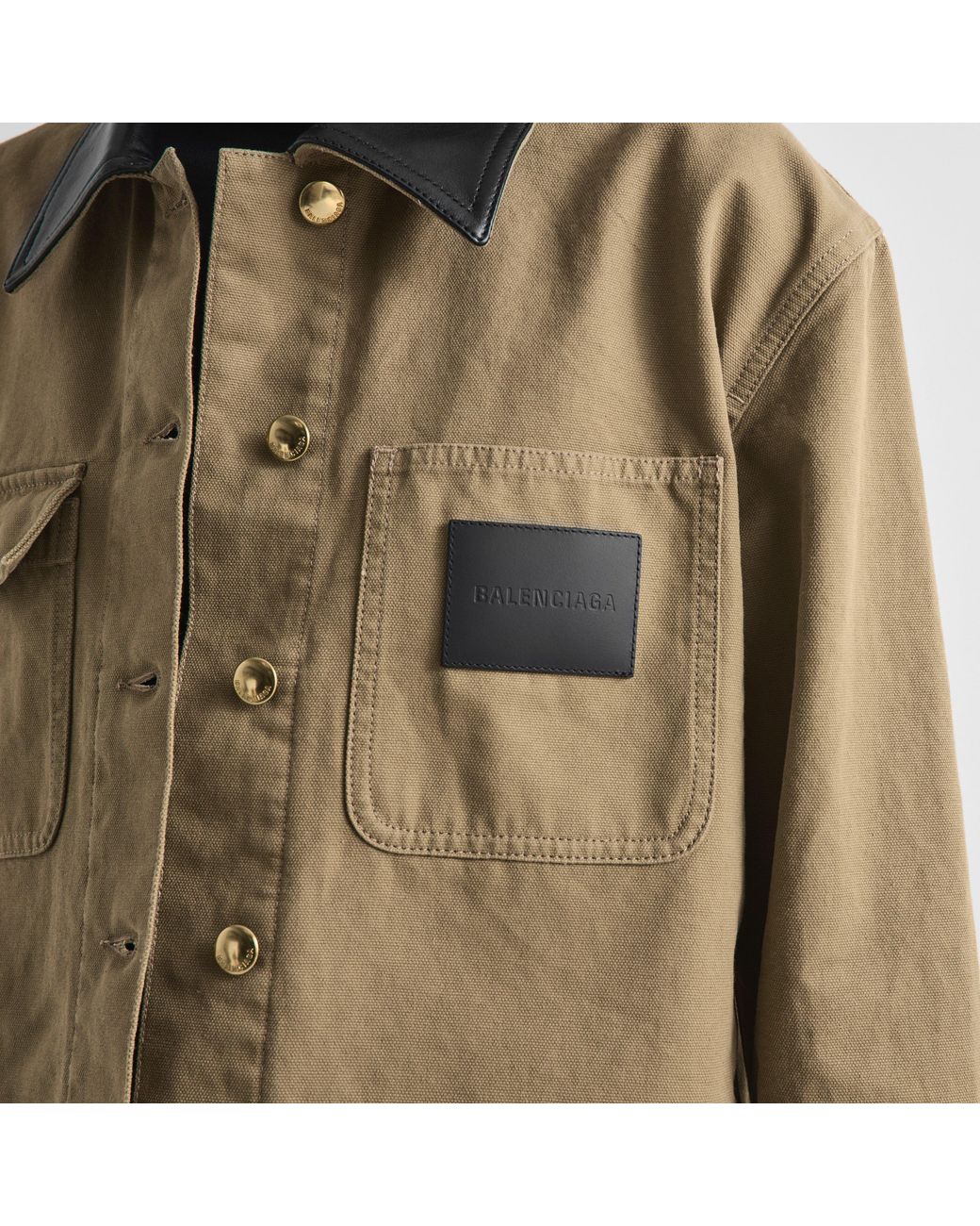 Balenciaga Green Heavyweight Cotton Coach Jacket
