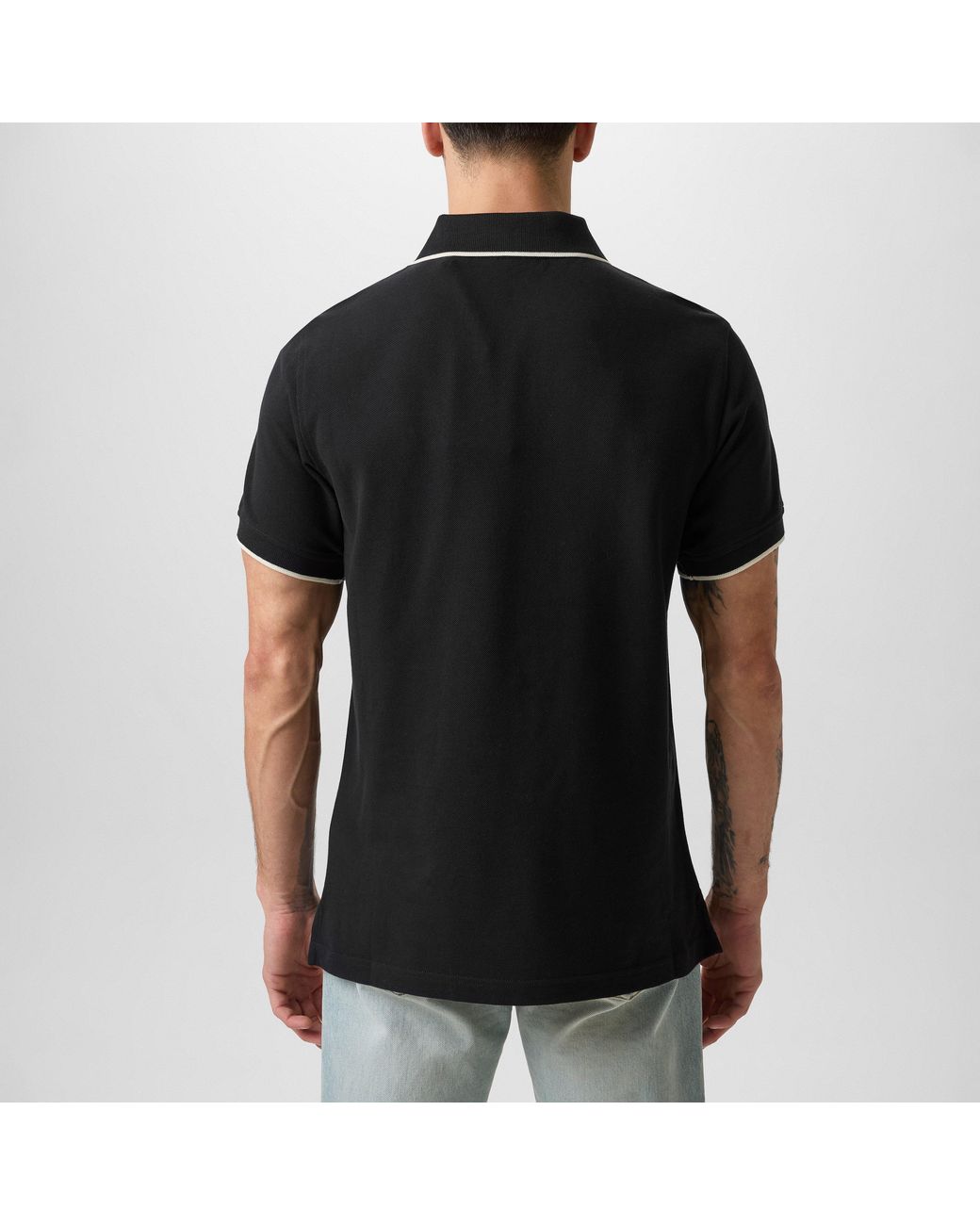 Belstaff Black Tipped Polo Shirt for men