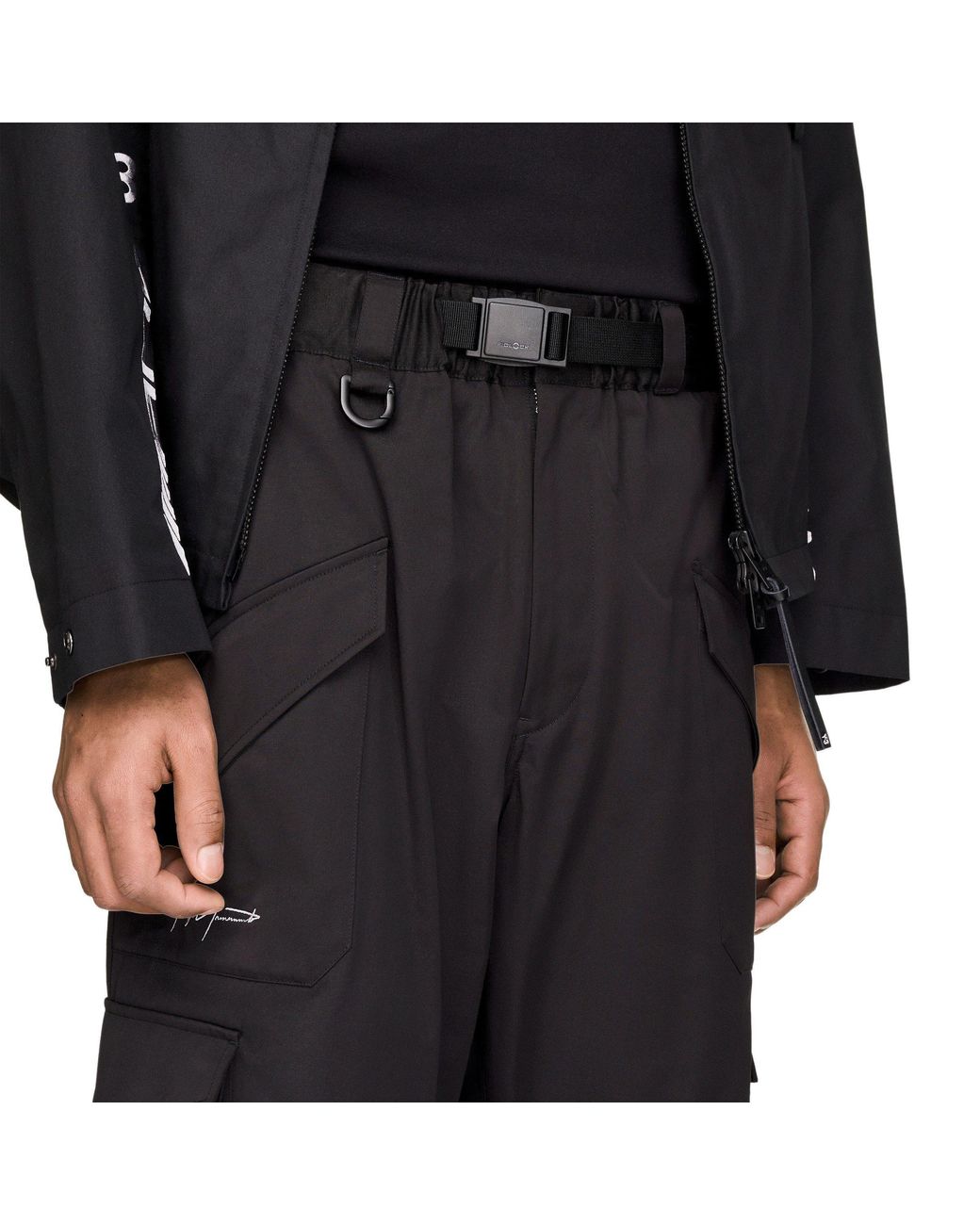 Y-3 Black Mercedes Cargo Trousers for men