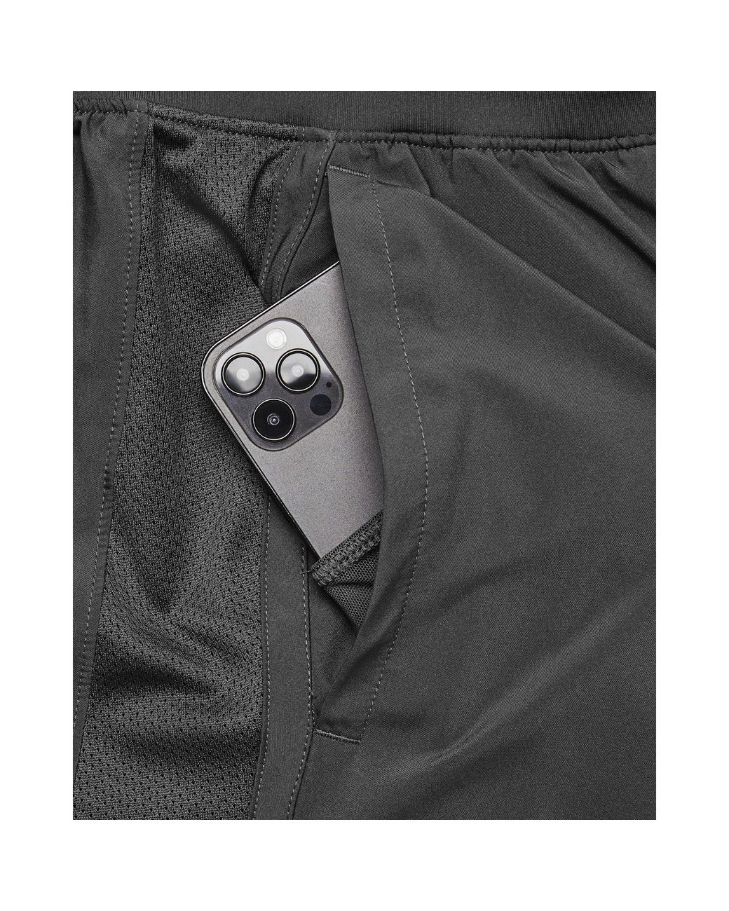Under Armour Gray Ua Launch 2-In-1 5In Shorts for men