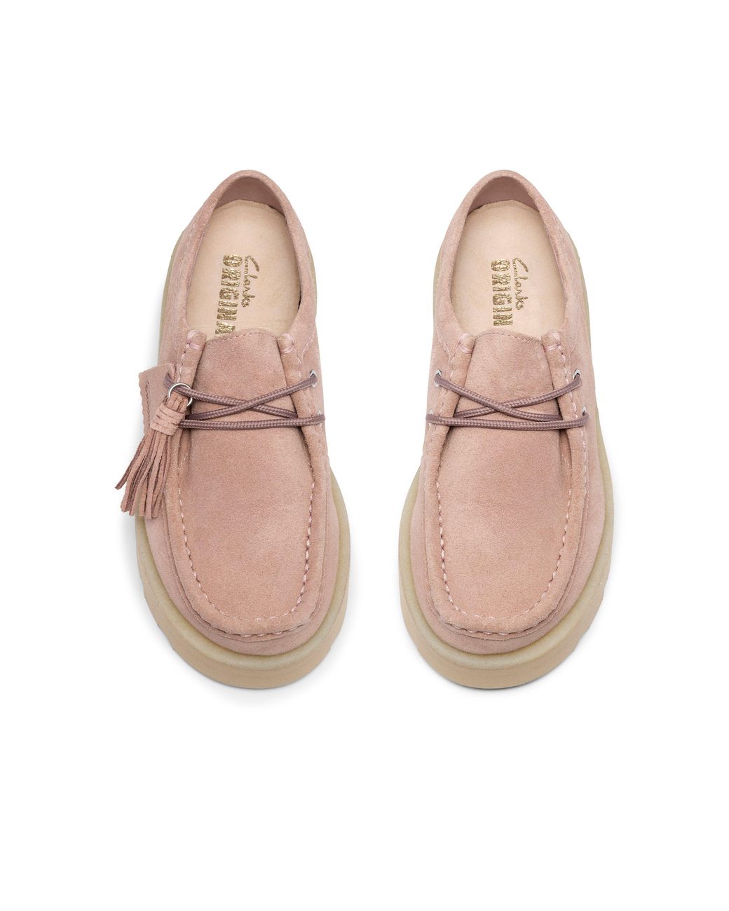 Clarks Pink Meare Walla Moc Toe Formal Shoes