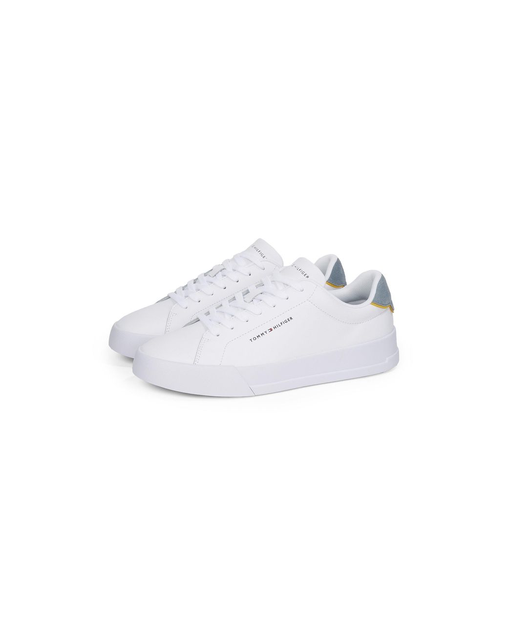 Tommy Hilfiger Blue Court Leather Low Top Trainers for men