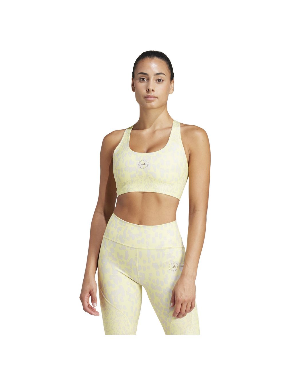 Adidas Yellow Non Wired Medium Impact Sports Bra