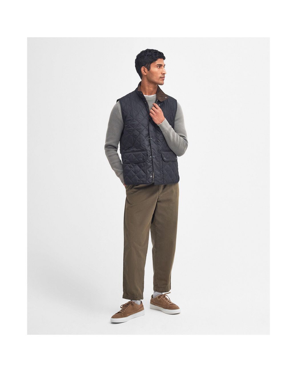 Barbour Blue Lowerdale Diamond-Quilted Gilet for men