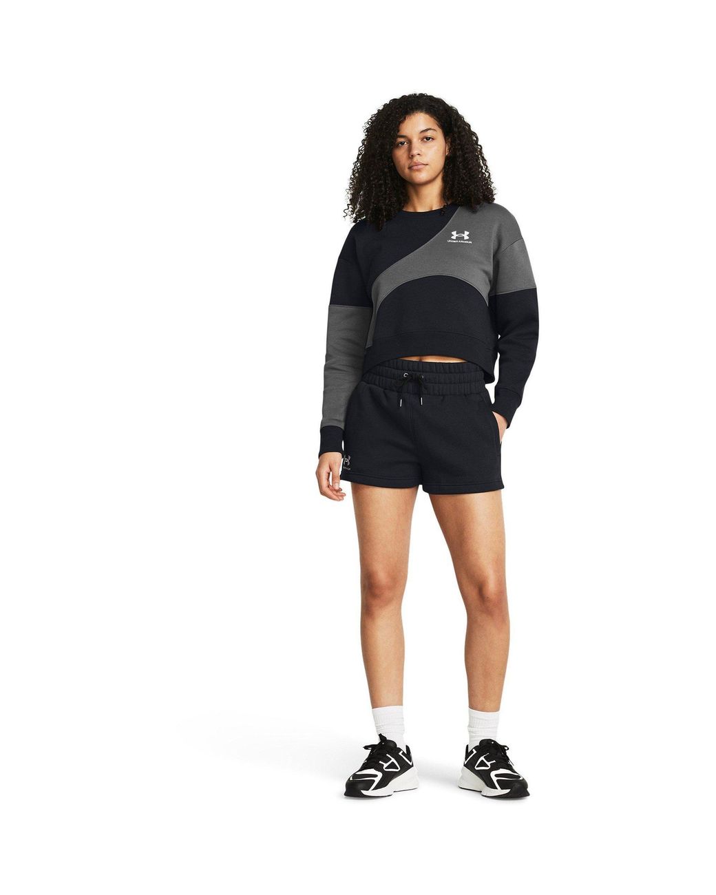 Under Armour Black Icon Fleece Boxer Sh