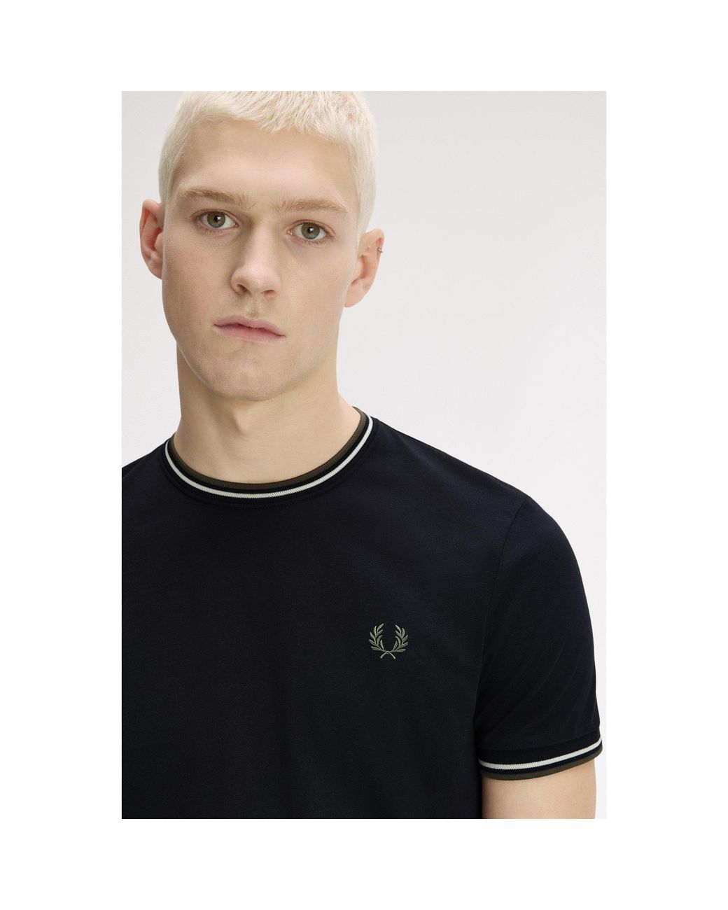 Fred Perry Black Twin Tipped T-Shirt for men