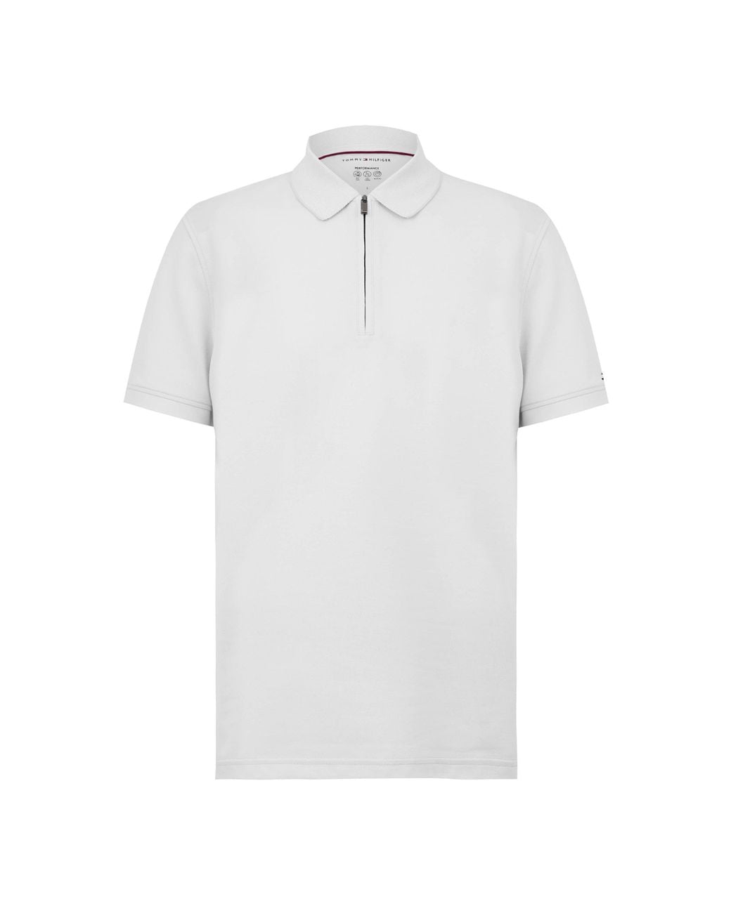 Tommy Hilfiger White Dc Zipped Short Sleeve Polo Shirt for men