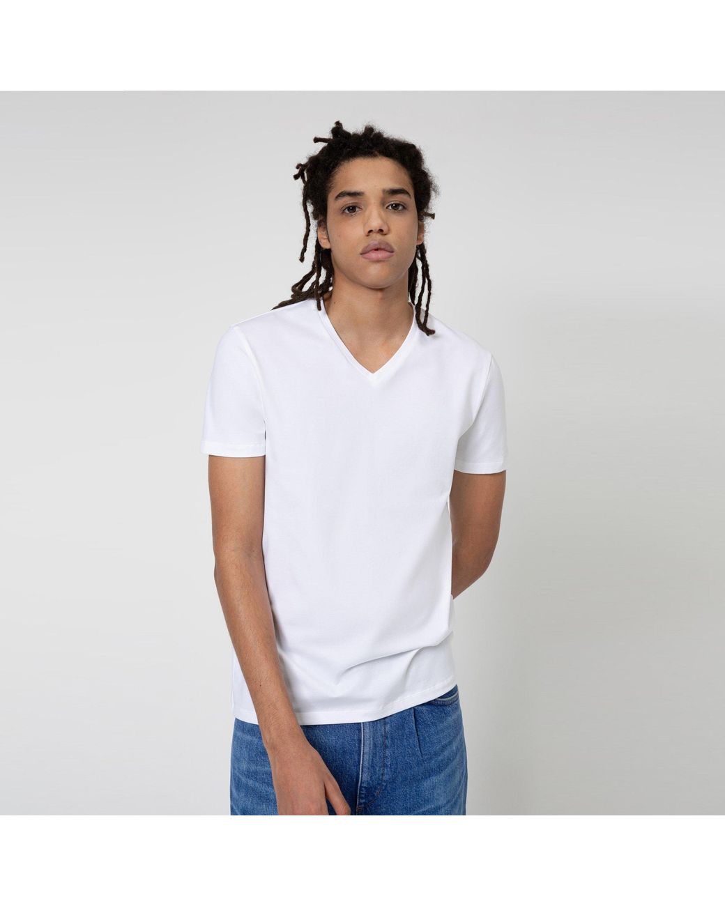 HUGO Black Short Sleeve V Neck T Shirt for men