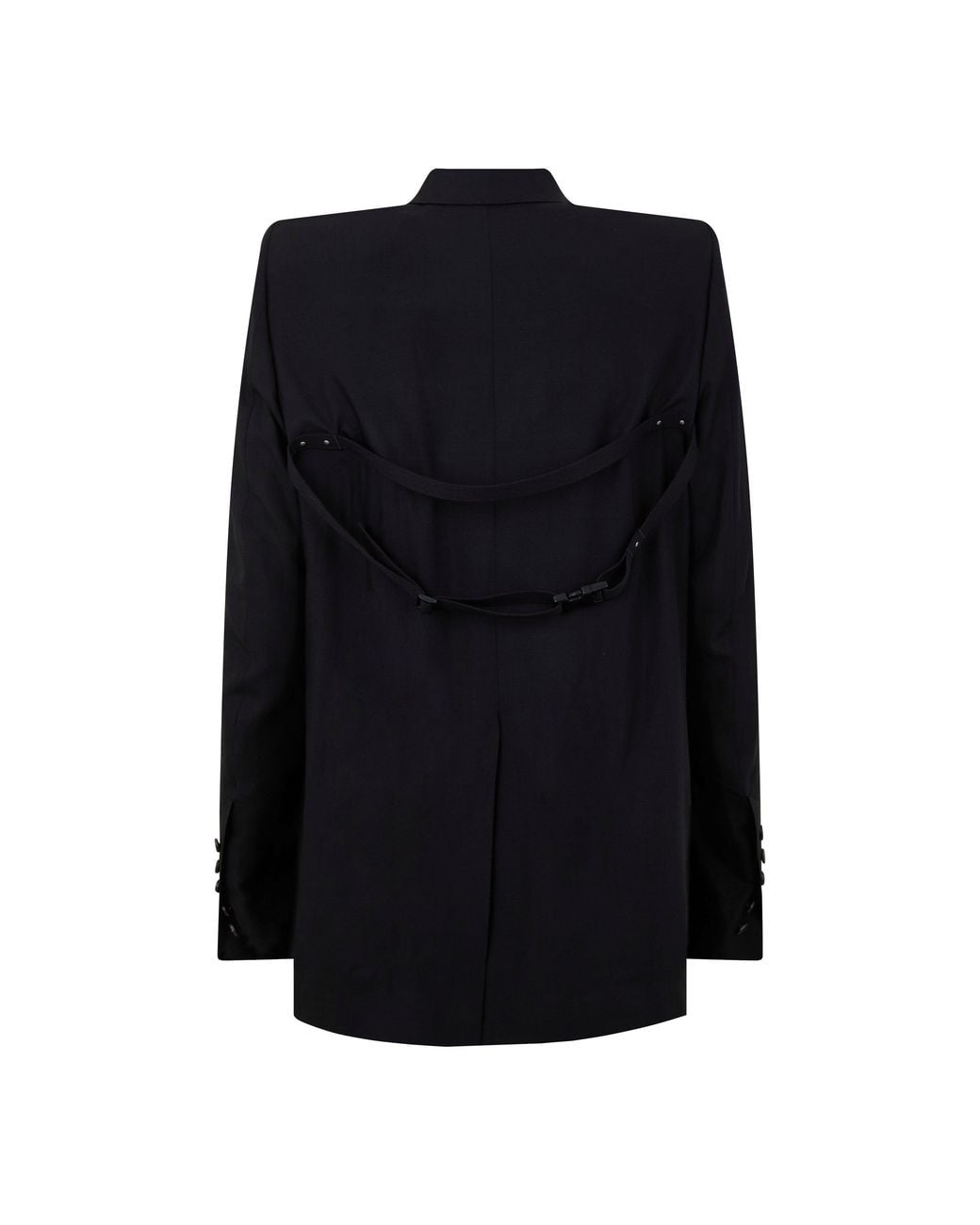 Rick Owens Black Hollywood Dirt Virgin Wool Long Sleeve Tailored Blazer for men