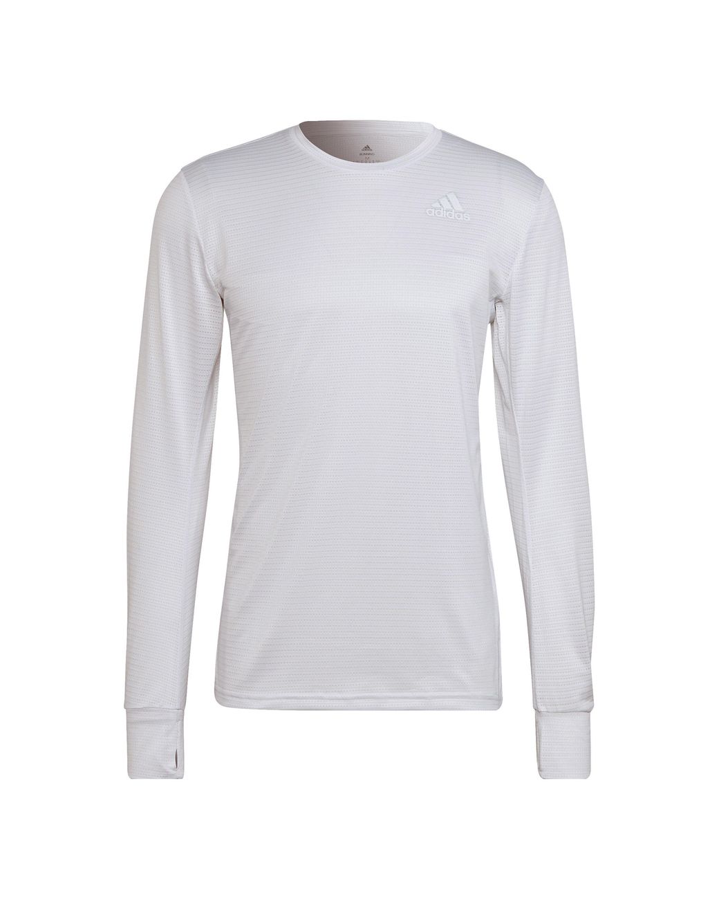 Adidas Blue Long Sleeve Performance Gym Top for men