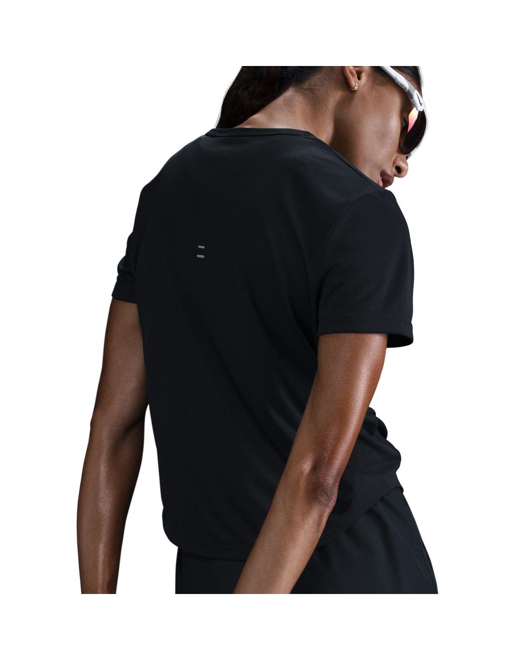 Nike Black Tempo Dri-Fit Short-Sleeve Running Top