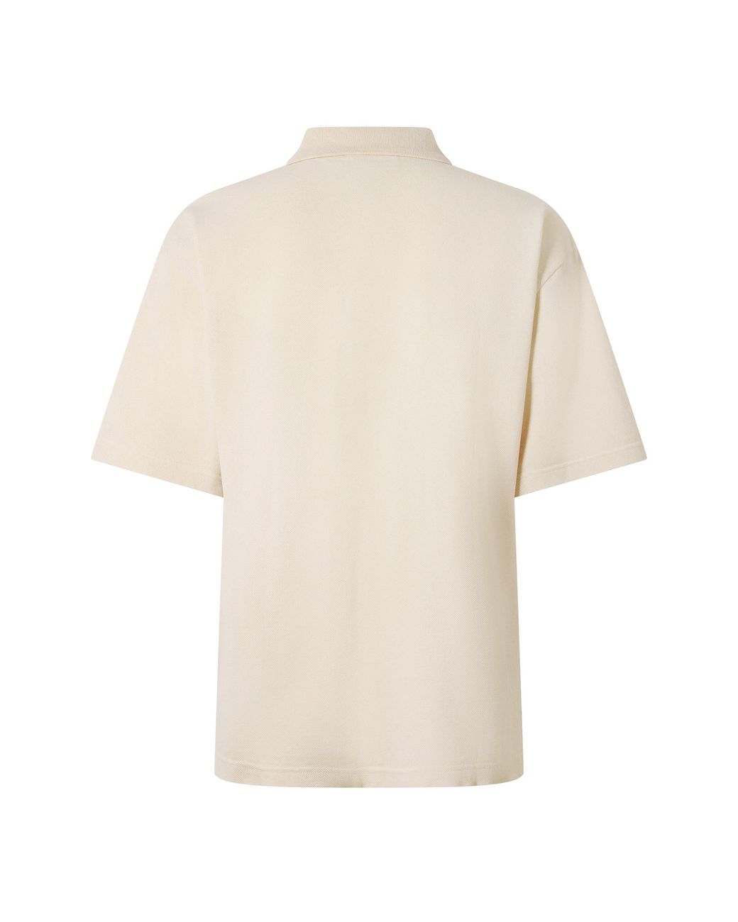 Maison Kitsuné Natural Bold Fox Head Patch Oversize Polo Shirt for men