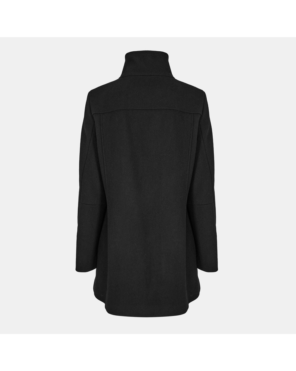 DKNY Black Zipped Structured Overcoat