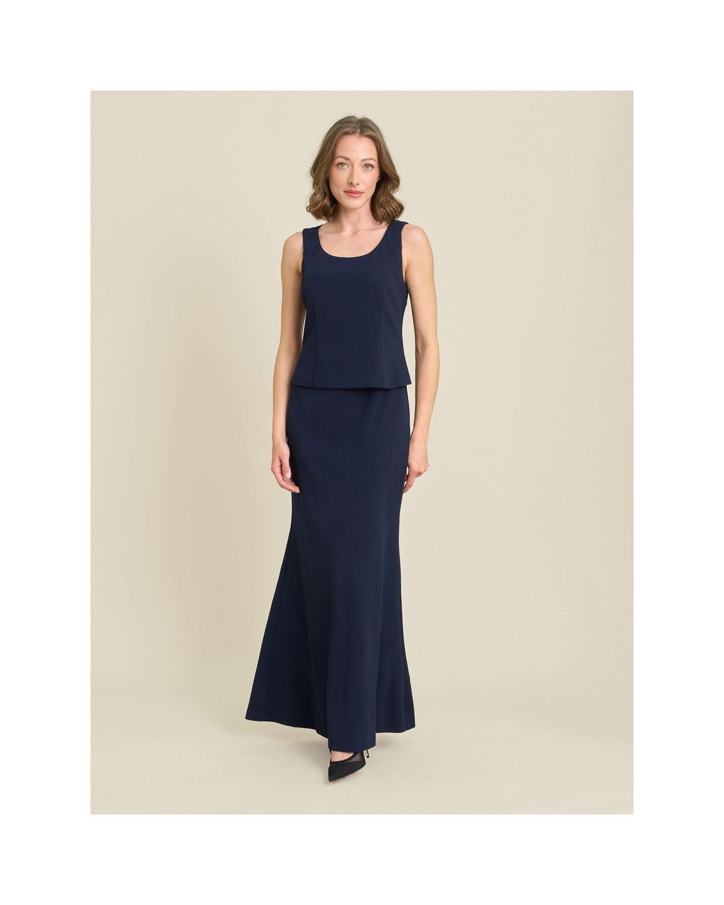 Gina Bacconi Blue Rayla Maxi Dress And Jacket