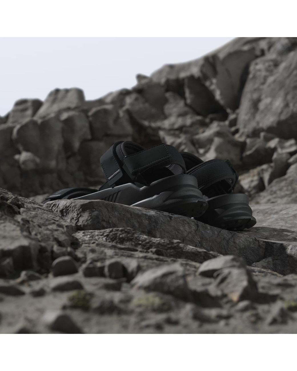 Adidas Black Terrex Hydroterra Sandals for men