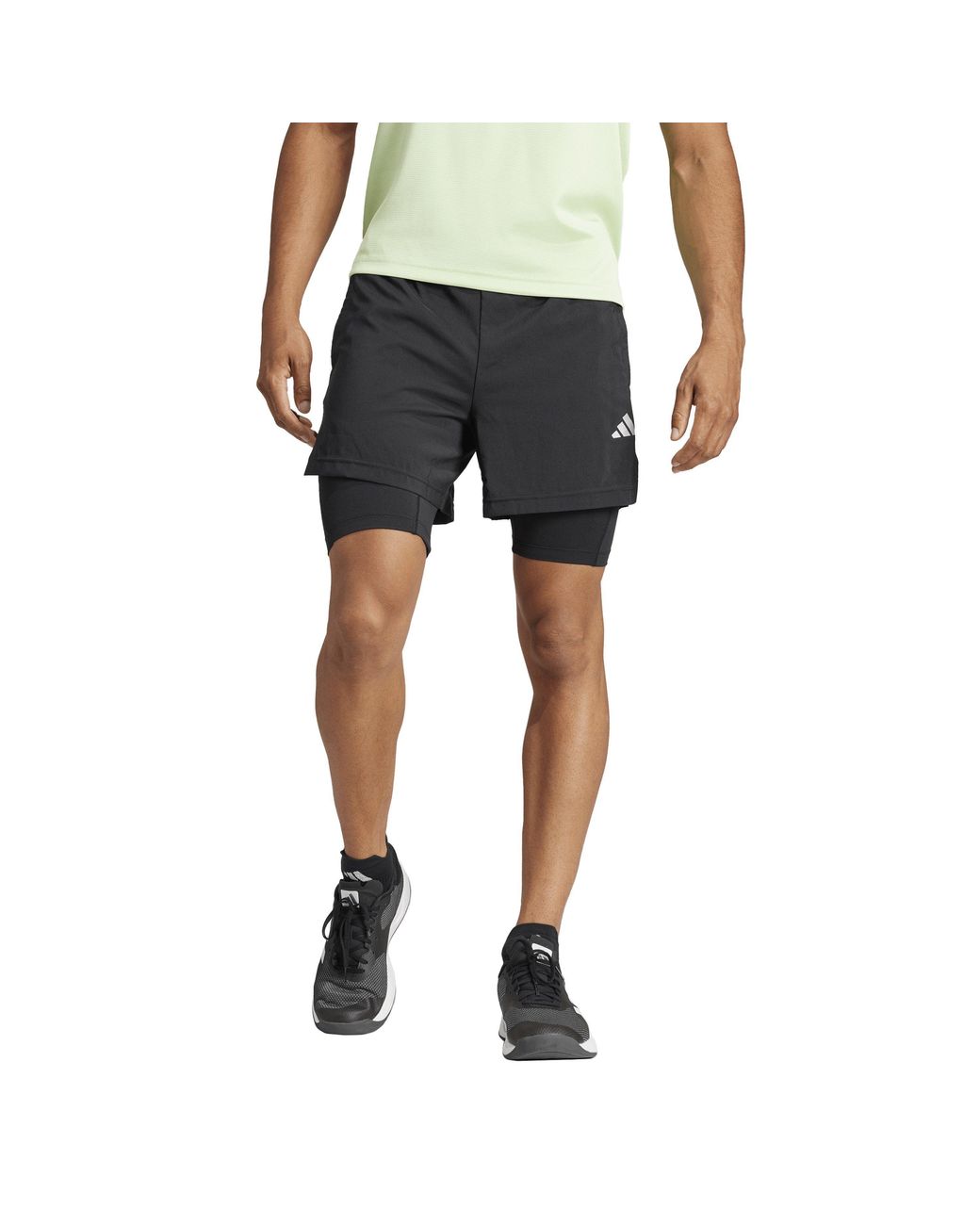Adidas Blue Gym+ Woven Tracksuit Shorts for men