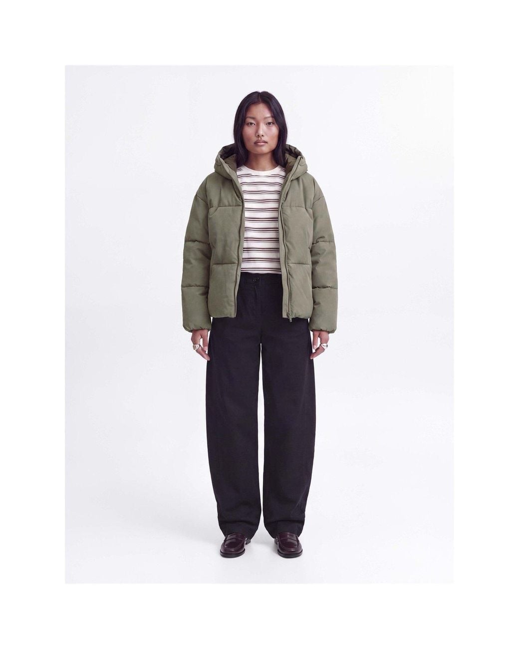 JJXX Green Galaxy Puffer Jacket