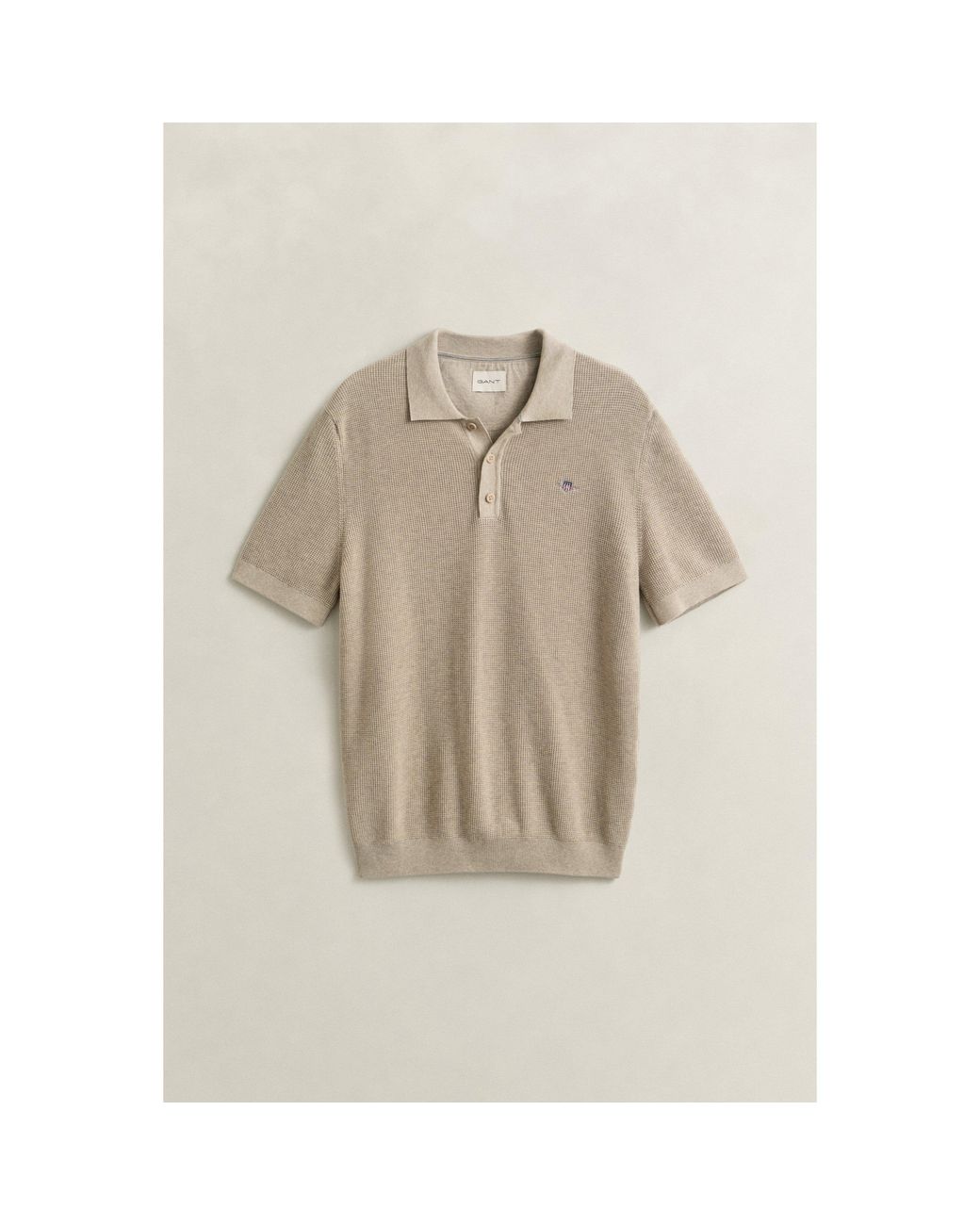 Gant Natural Short Sleeve Polo Shirt for men