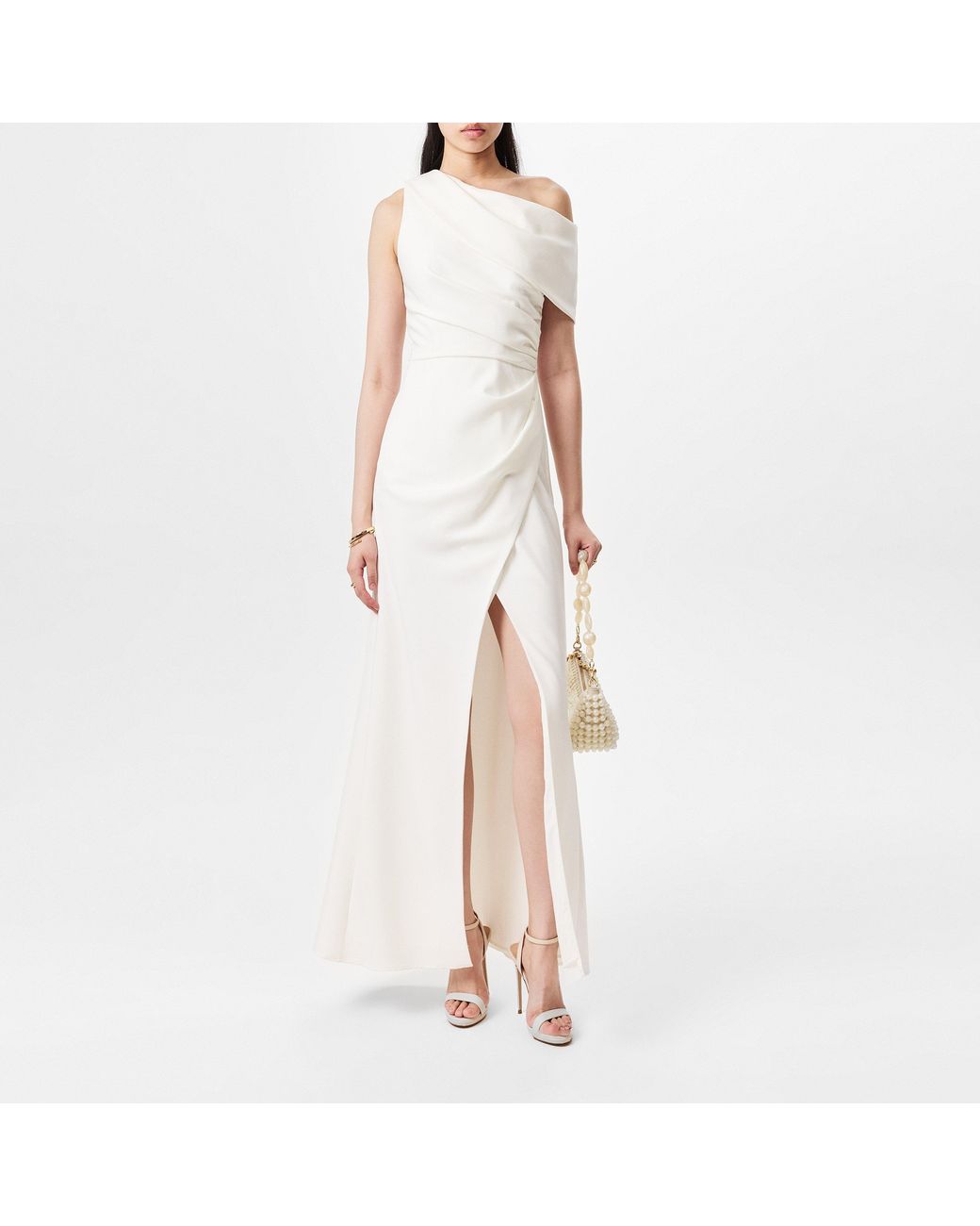 Jarlo White Annalee Floor-Length Ball Gown