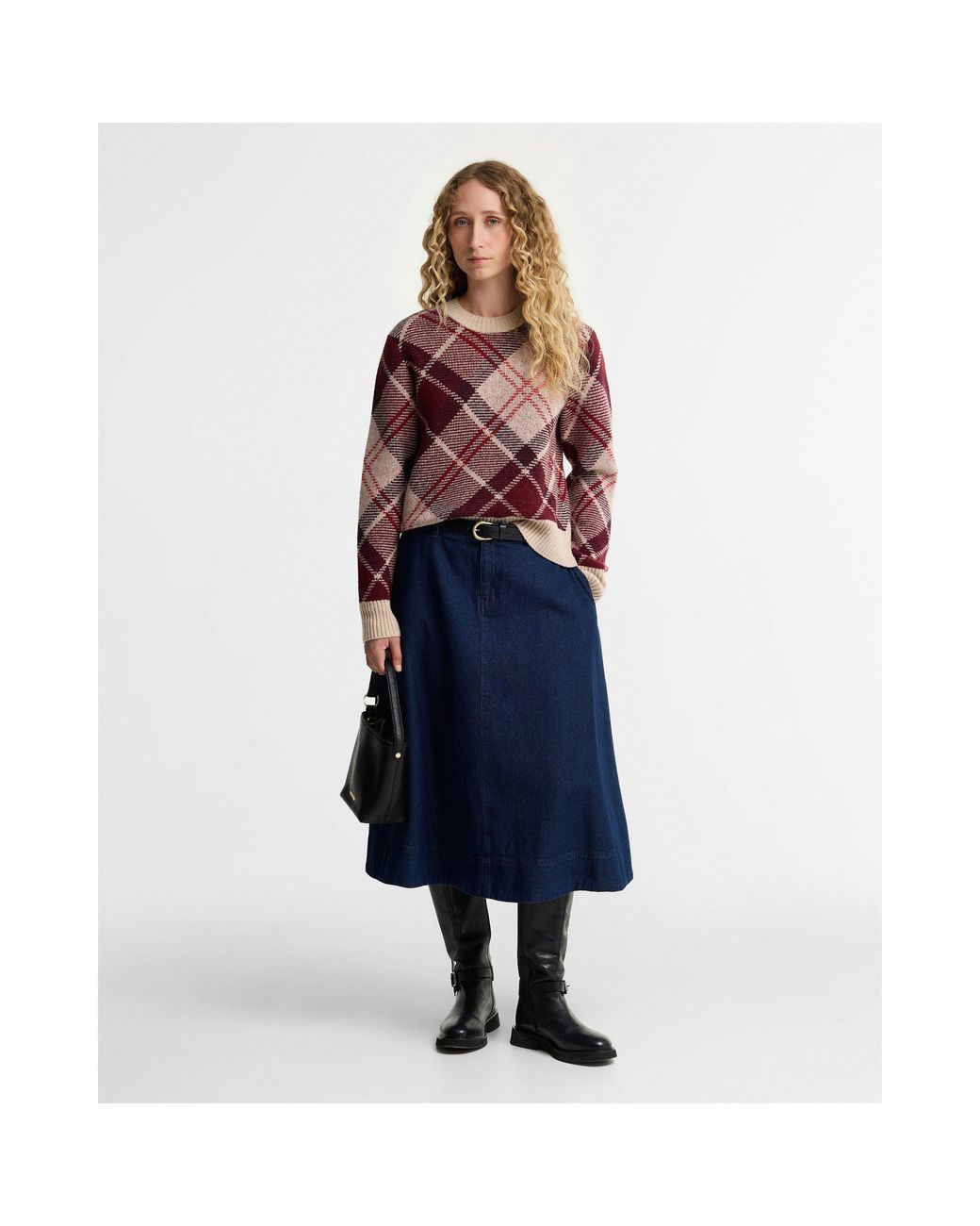 Barbour Purple Stevie Modern Heritage Wool Slim-Fit Crew-Neck Jumper