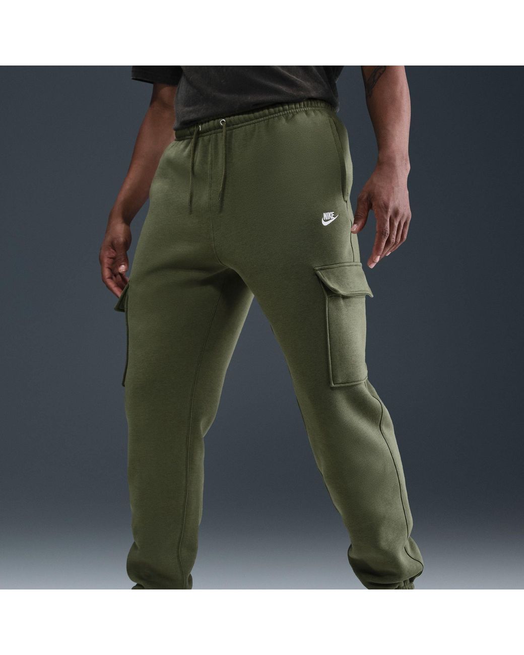 Nike Green Sportswear Club Fleece Cargo Pants for men