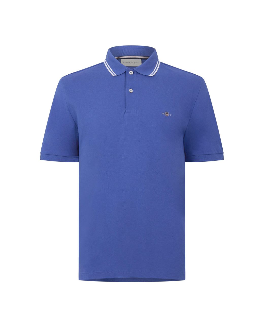Gant Blue Tipping Cotton Short-Sleeve Polo Shirt for men