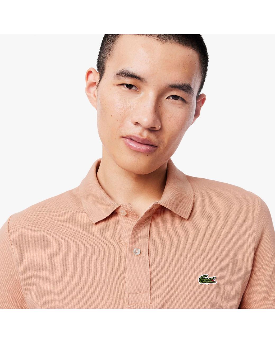 Lacoste Pink Slim-Fit L.12.12 Pique Polo Shirt for men