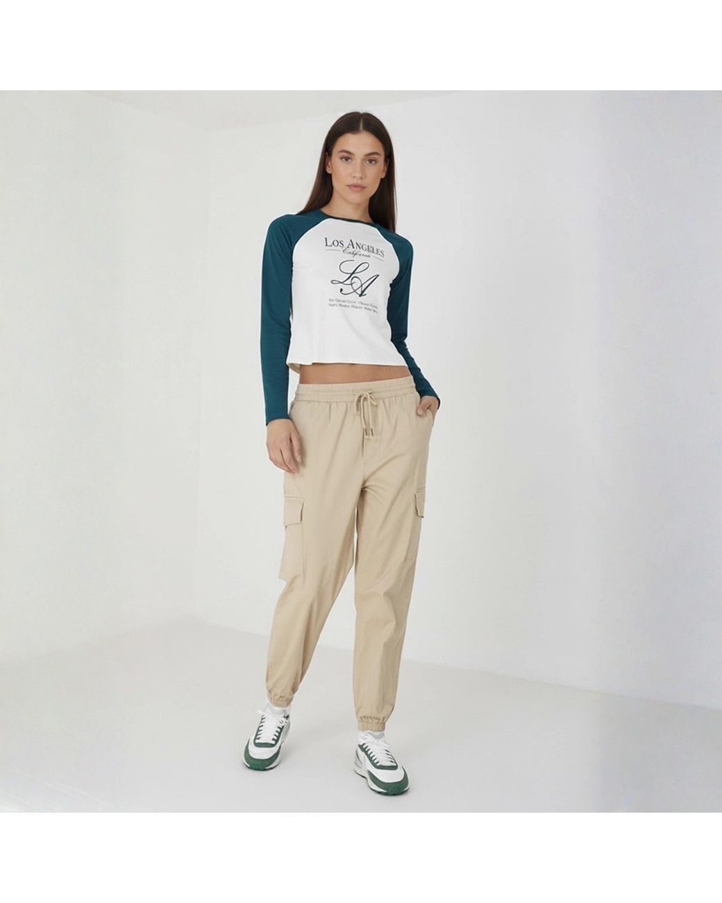 Brave Soul Natural Bs Slim Leg Cargo Pants With Pockets