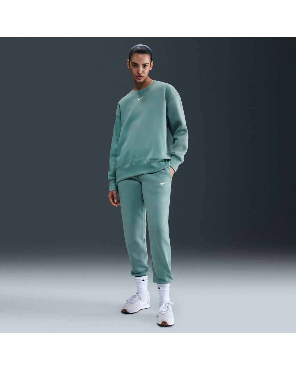 Nike Blue Sportswear Phoenix Fleece Mid-Rise Sweatpants