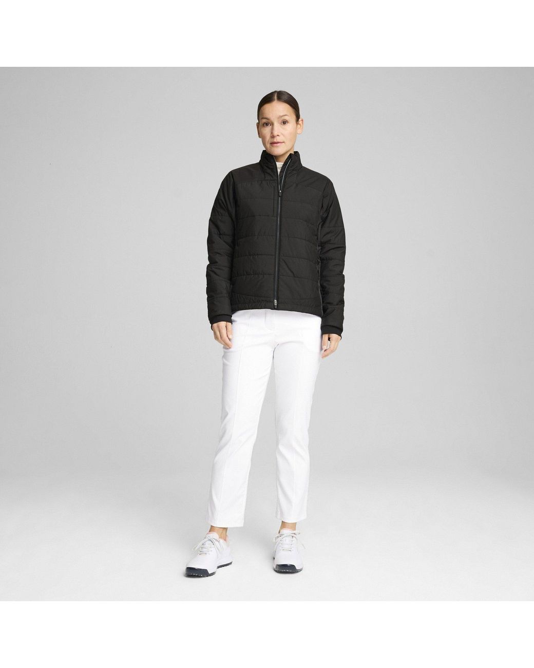 PUMA Black Kyley Quilted Performance Golf Jacket